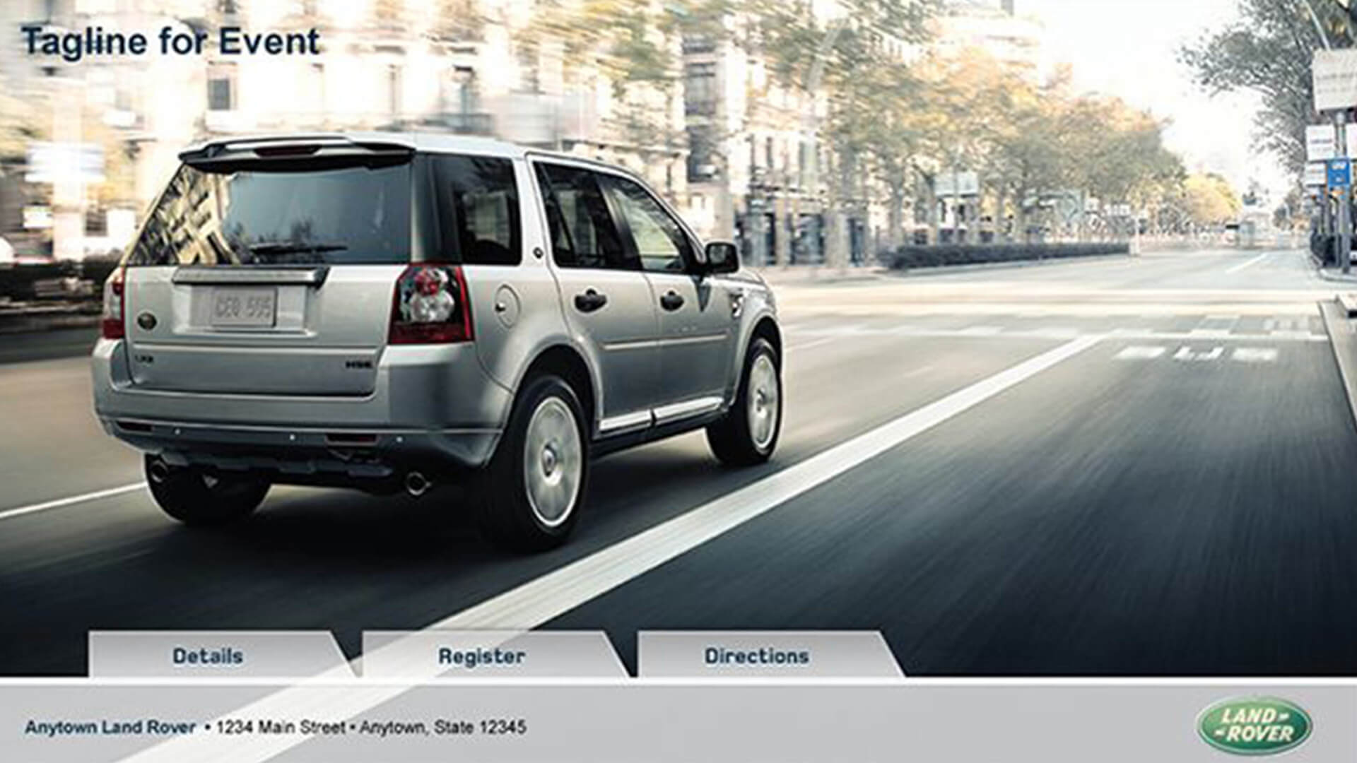 Land rover microsite