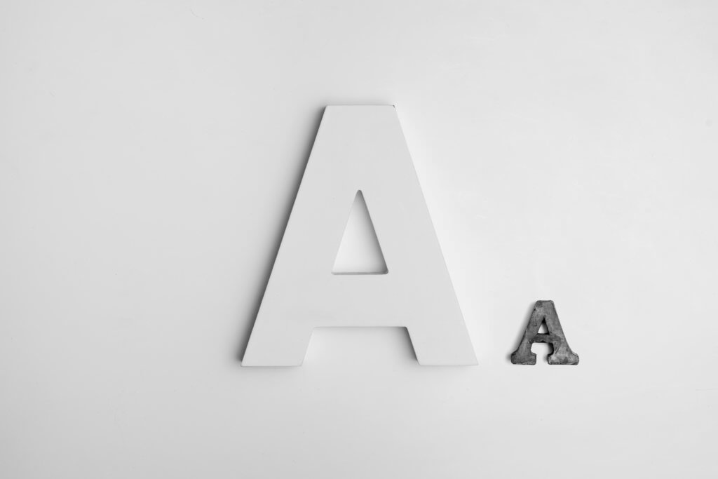 White Letter A