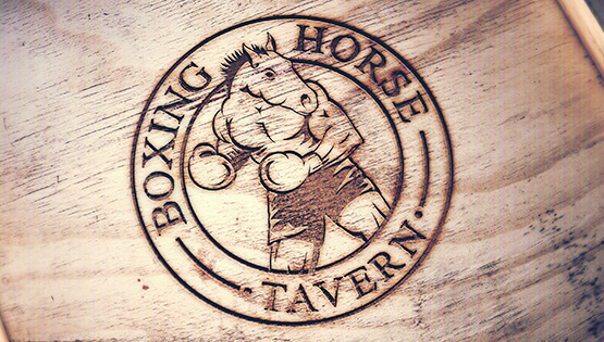 Boxing Horse Tavern Branded Logo Design