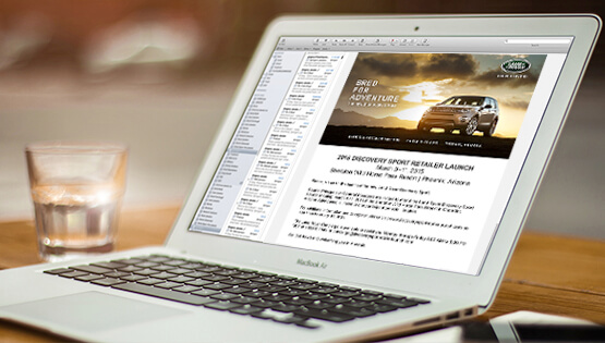 Land Rover Discovery Sport costumer email design