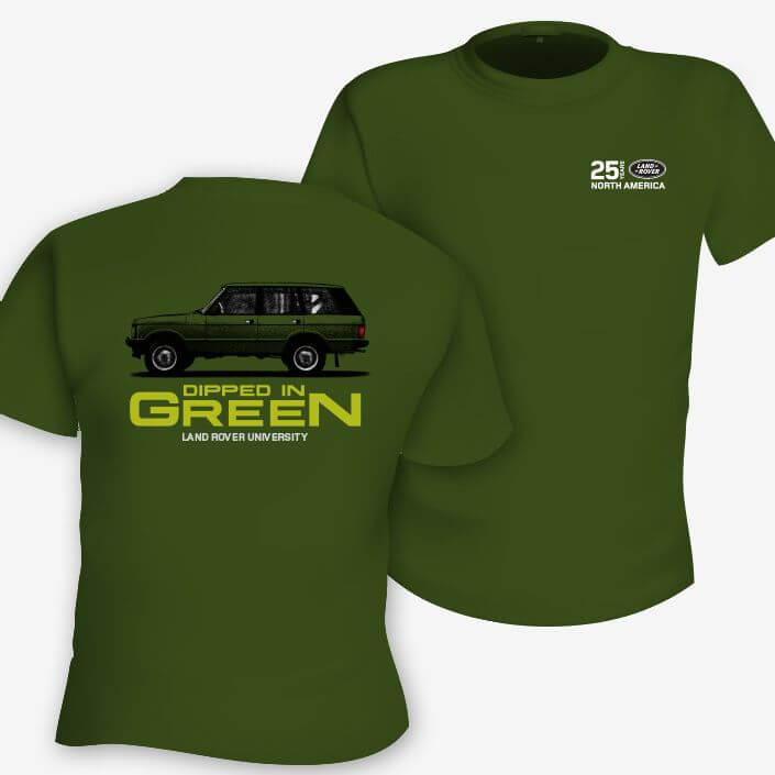 Land Rover Dipped in Green Tee
