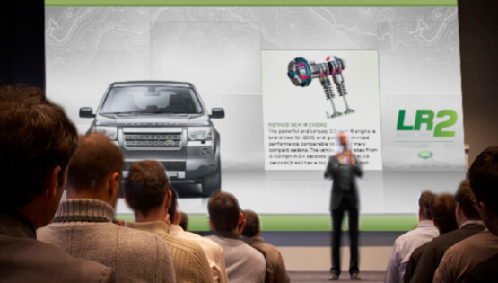 Land Rover LR2 Keynote presentation design