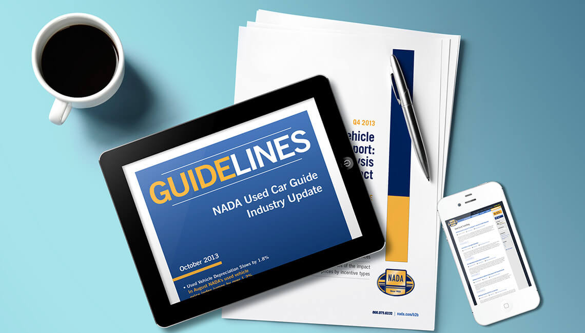 NADA Used Car Guide - printed white papers, digital guidelines and responsive website design