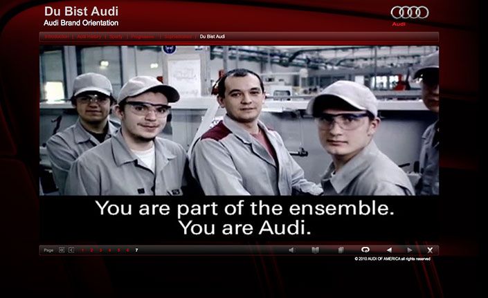 Audi interactive elearning module – Brand Orientation