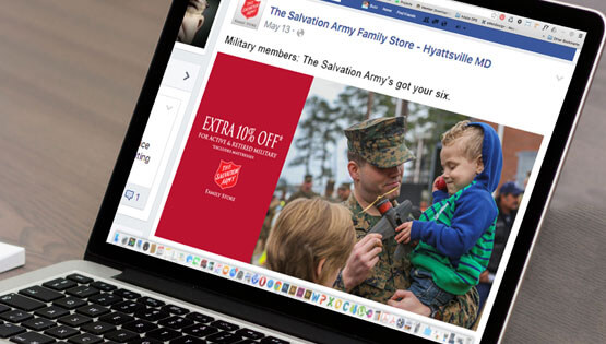 Content Marketing Social media and Web Design for Salvation Army