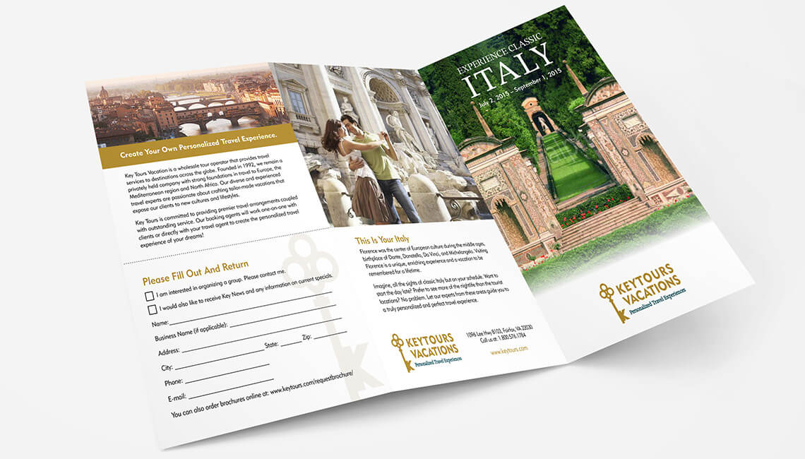 Keytours Vacations – Tri-fold brochure design