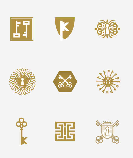 Keytours Vacations - Various early logo designs