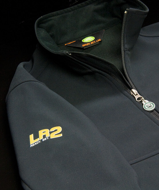 Land Rover - Fleece jacket with LR2 logo on the sleeve and apparel tag
