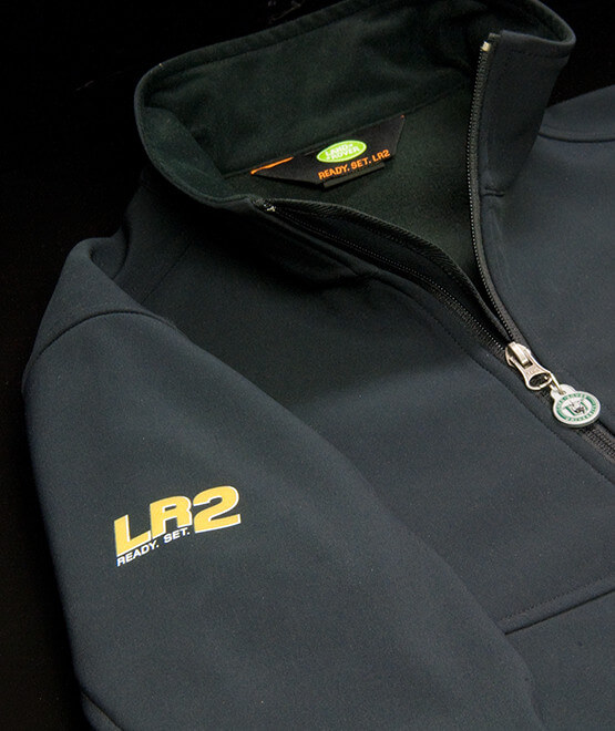 Land Rover - LR2 fleece Land Rover - Fleece jacket with LR2 logo on the sleeve and apparel tag