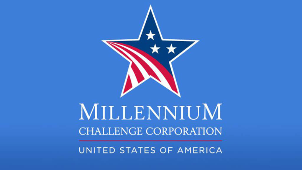 Millennium Challenge Corporation Final Logo Design on blue background