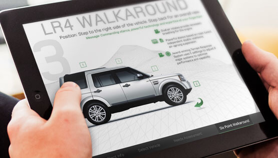 Land Rover LR4 App design interface