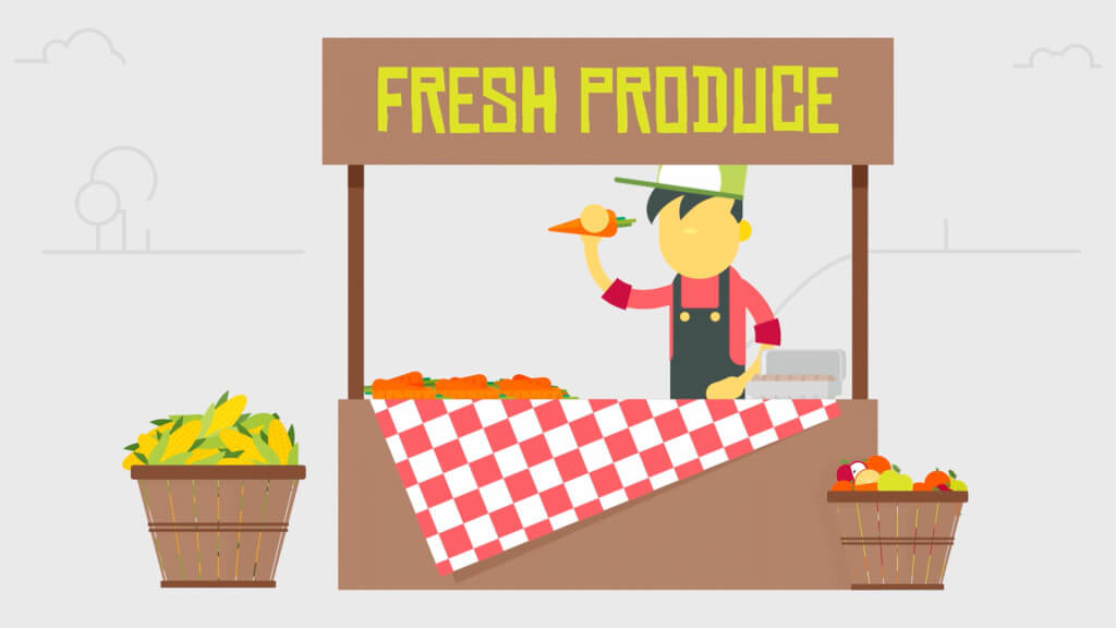 Featured image of a man selling fresh produce from NASDA Animated Video