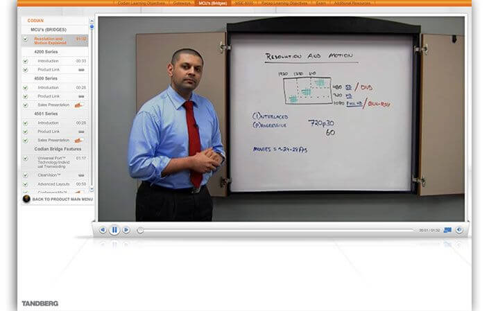 Tandberg University – eLearning Online Training