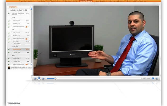 Tandberg University – eLearning Online Training