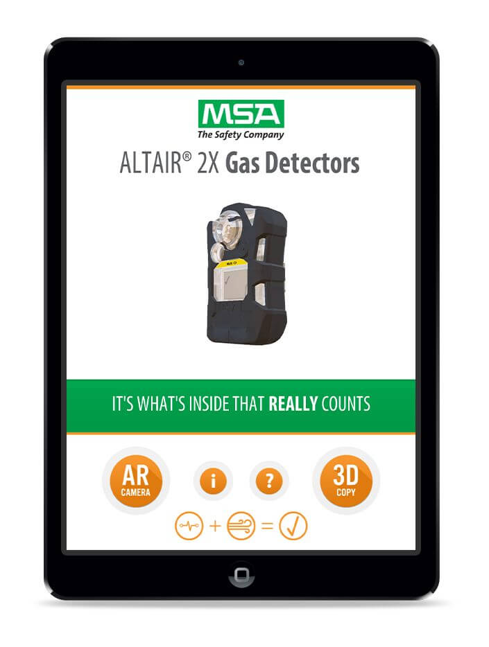 MSA Altair 2x Mobile App User Interface with Augmented Reality