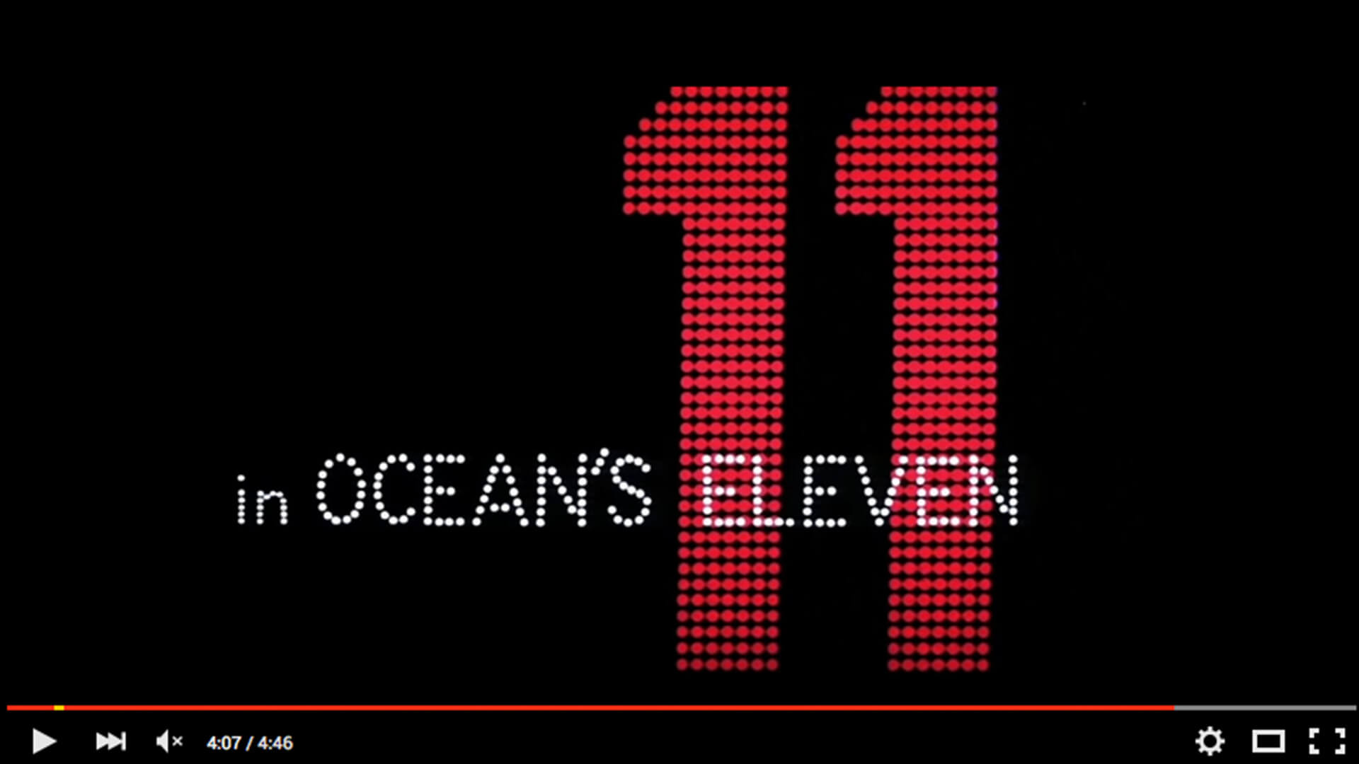 Oceans Eleven Video Screen Shot