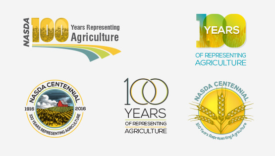 NASDA 100 years logo design options