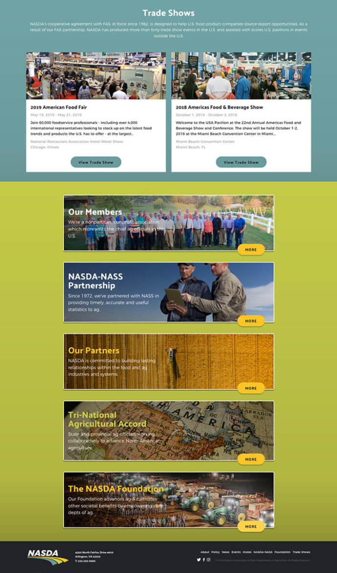 NASDA website - tradeshow section