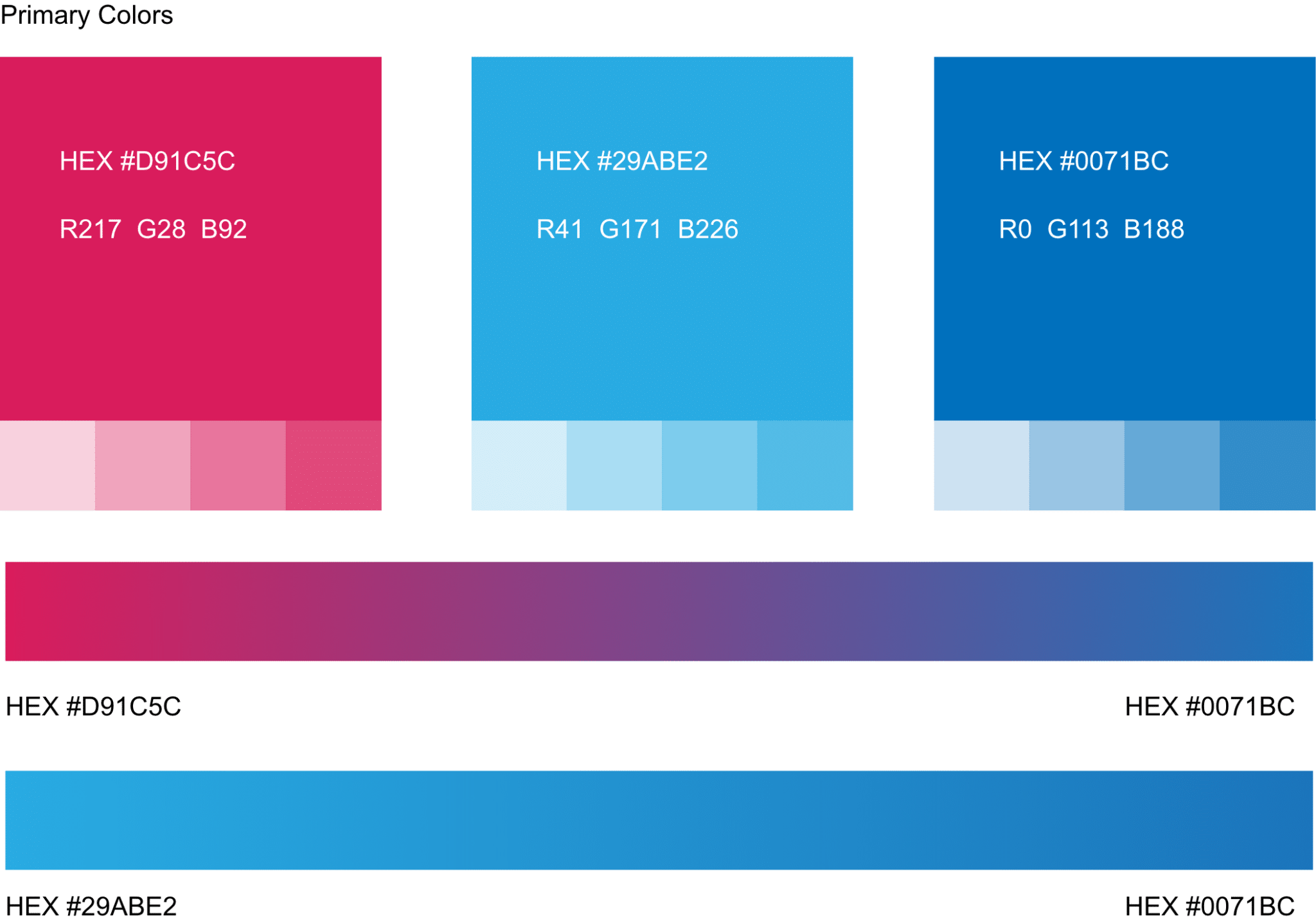 BitPath brand color palette: Crimson #D91C5C, Sky Blue #29ABE2, Deep Blue #0071BC
