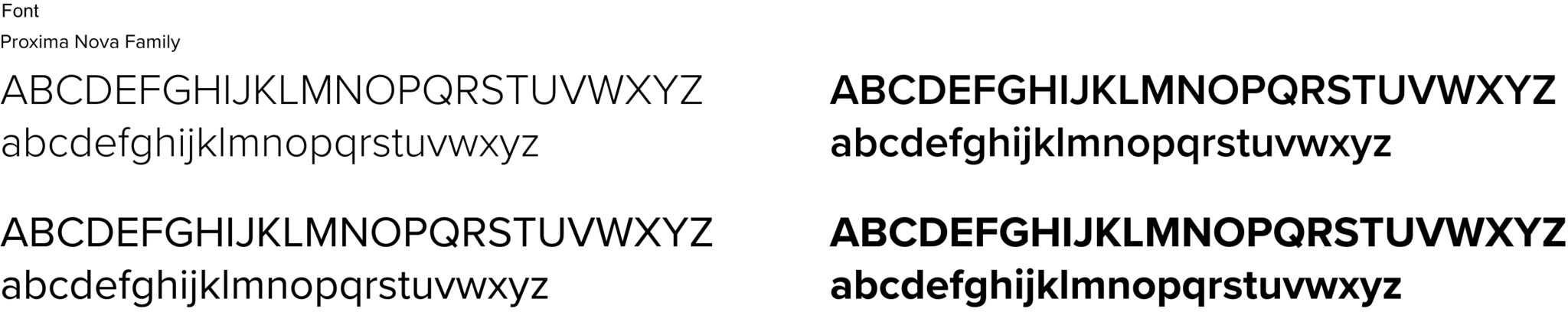 BitPath brand typography showing Proxima Nova family in regular and bold weights