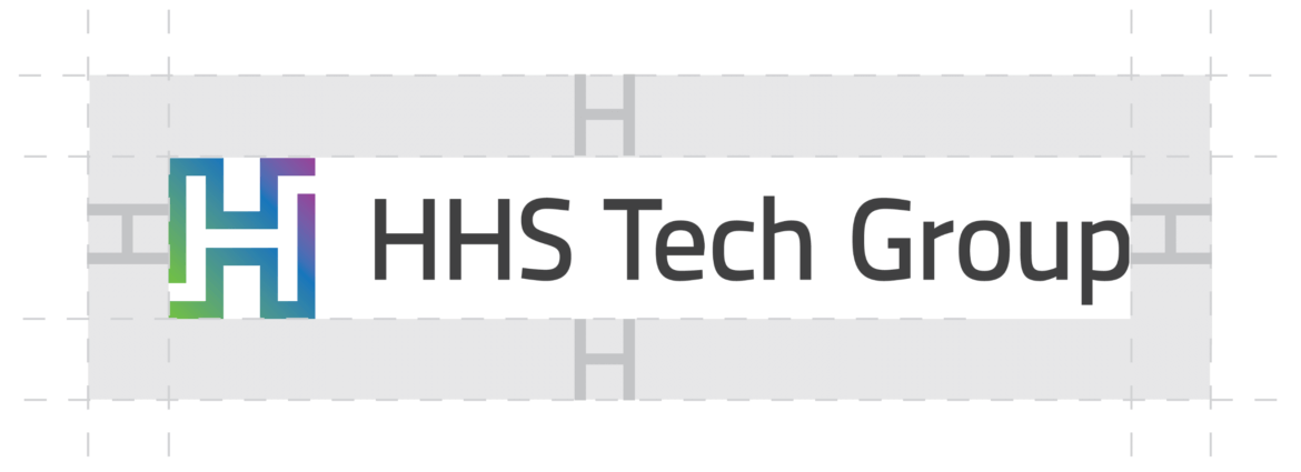 HHS Logo specs, showing how much space should be allowed around the logo