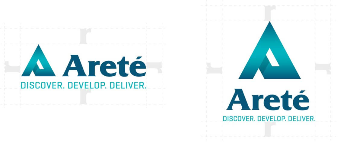 Areté brand collateral and stationery