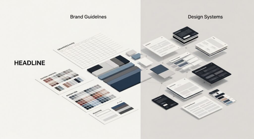 Design Systems vs. Brand Guidelines: What’s the Difference and Why It Matters